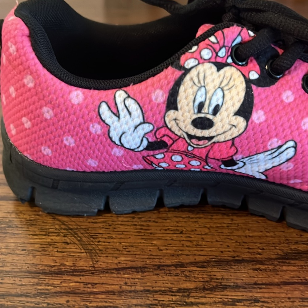 New combo Mickey Minnie Mouse tennis shoes, sneakers, blue pink, women 9, men 7 - Picture 7 of 16